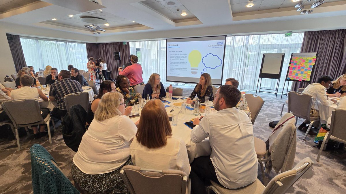 derbyshcft's tweet image. It’s time for the second activity of the day – 100% caring, 100% daring!
James Sabin, Director of Finance, is asking colleagues to consider the new landscape and the local and national priorities and come up with one big bold idea.
Let’s see what ideas everyone comes up with!