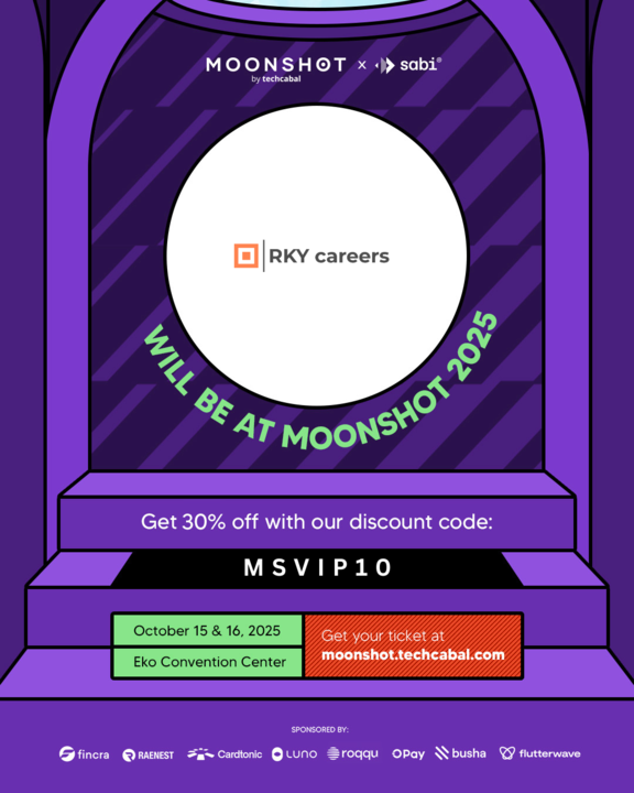 Moonshot by TechCabal (@moonshotbytc) on Twitter photo We are excited to welcome <a href="/rkycareers/">Rkycareers</a> as a community partner for Moonshot 2025! 🌟
As a UK-based multi-award-winning tech company, RKY Careers is passionate about helping individuals reach their fullest potential. They guide you through the job market, helping you land your We are excited to welcome <a href="/rkycareers/">Rkycareers</a> as a community partner for Moonshot 2025! 🌟
As a UK-based multi-award-winning tech company, RKY Careers is passionate about helping individuals reach their fullest potential. They guide you through the job market, helping you land your