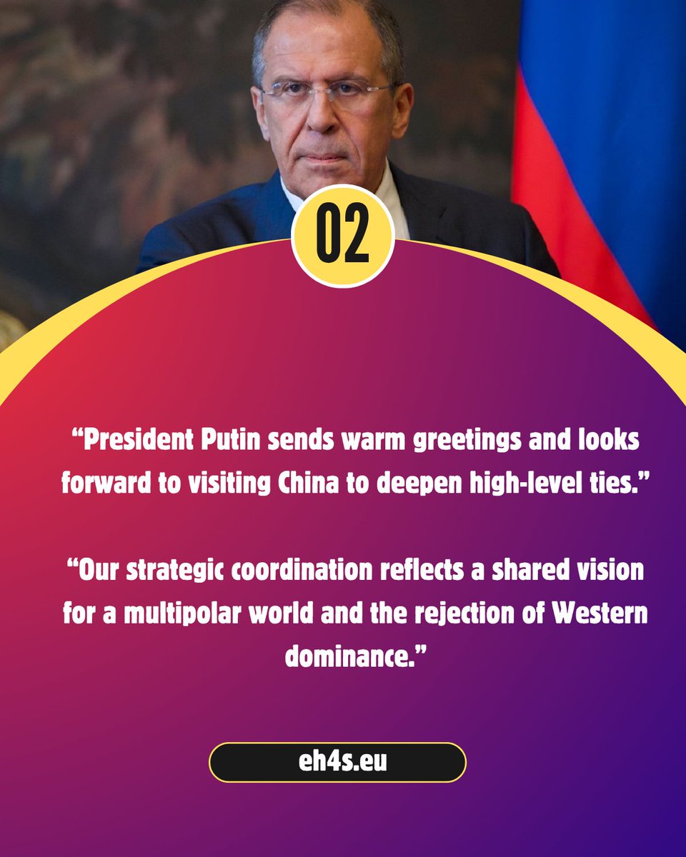 EuroHub4Sino's tweet image. Beijing Diplomacy in Motion 🇨🇳🇷🇺
Chinese President Xi Jinping and Russian Foreign Minister Sergey Lavrov met in Beijing ahead of the upcoming Shanghai Cooperation Organization (SCO) Summit.
In a climate of global uncertainty, both sides reaffirmed their strategic alignment —…