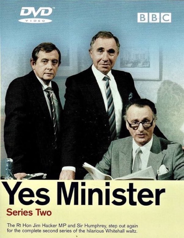 SaveRedlandLibr's tweet photo. 8:30pm TODAY on @BBCFOUR
Yes, Minister
s2 Ep 4 of 7, The Greasy Pole
Directed by #PeterWhitmore and written by #AntonyJay & #JonathanLynn
🌟#PaulEddington #NigelHawthorne #DerekFowlds #BrendaBlethyn #FreddieEarlle #JeromeWillis #GeoffreyToone #RobertDougall #SheilaFay https://t.co/D0mPw3a7z9