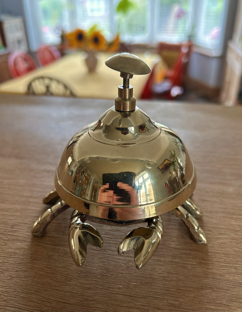 ThomasHTaylor's tweet image. I’m upping my game with my Malamander event for schools, by adding some new props. Here’s the bell you have to ring to summon Herbie at the Lost-and-Foundery.