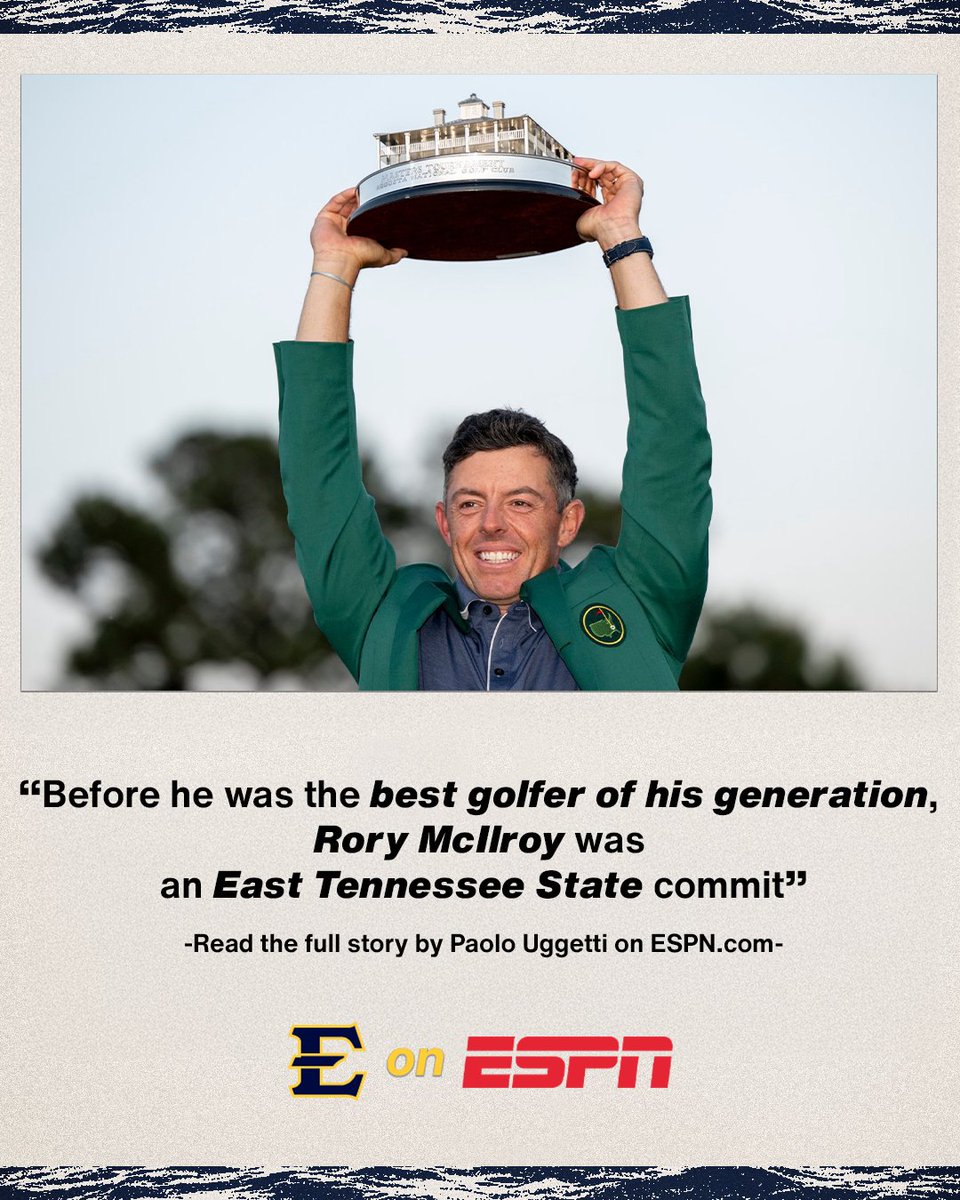 Rory McIlroy nearly wore Blue &amp; Gold 

One of the greatest golfers in the world committed to ETSU in 2004 and was part of creating a new pipeline for the Buccaneers. 

ESPN has the story » espn.com/golf/story/_/i…
#GoBucs