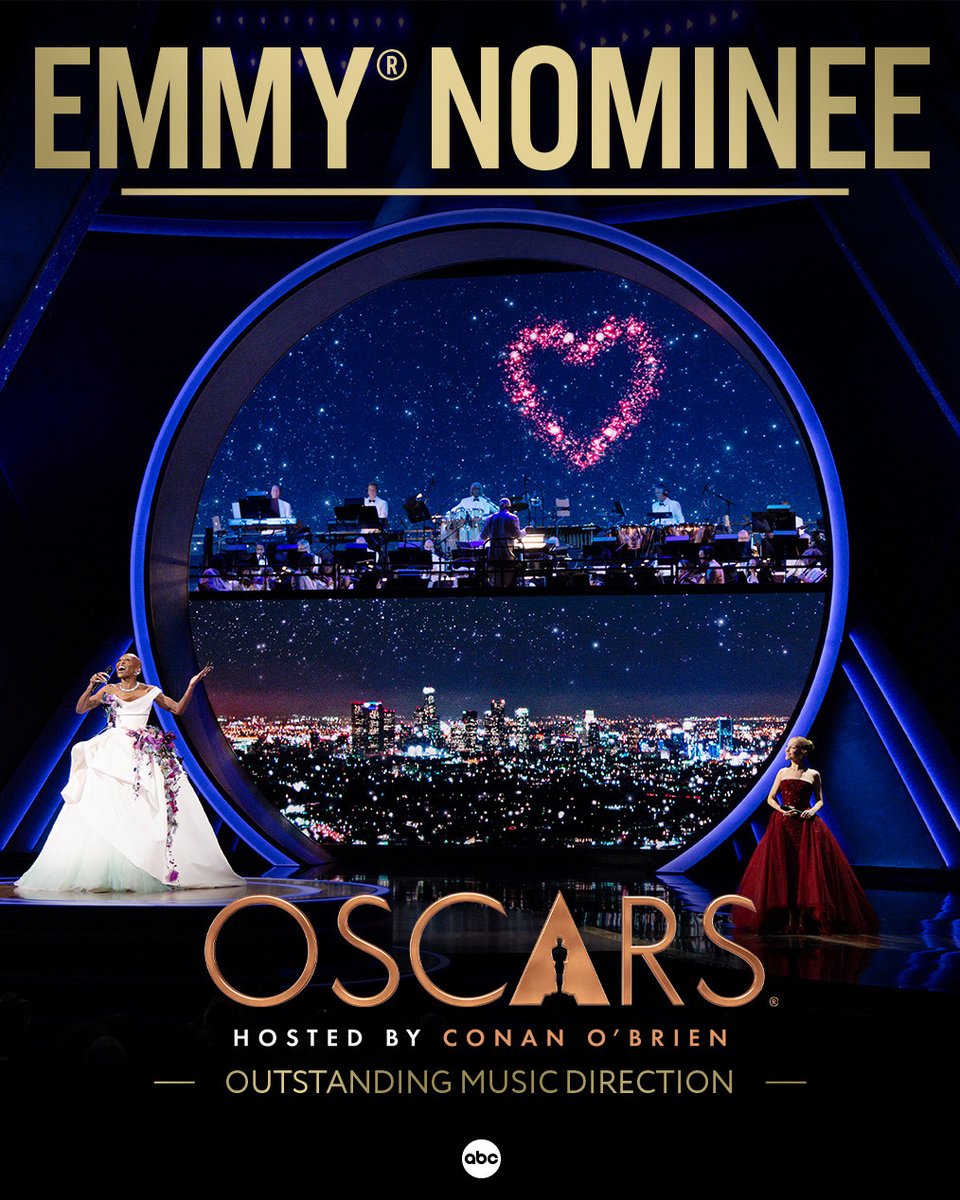 ABCNetwork's tweet image. Congratulations to The #Oscars on the #Emmy Nomination for Outstanding Music Direction! #EmmyNoms #Emmys