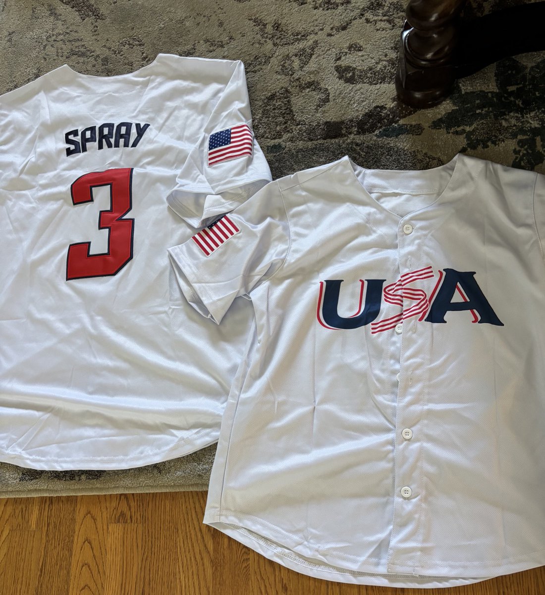 Jaxon’s replica jerseys came in today 🇺🇸🇺🇸🇺🇸🇺🇸🇺🇸.