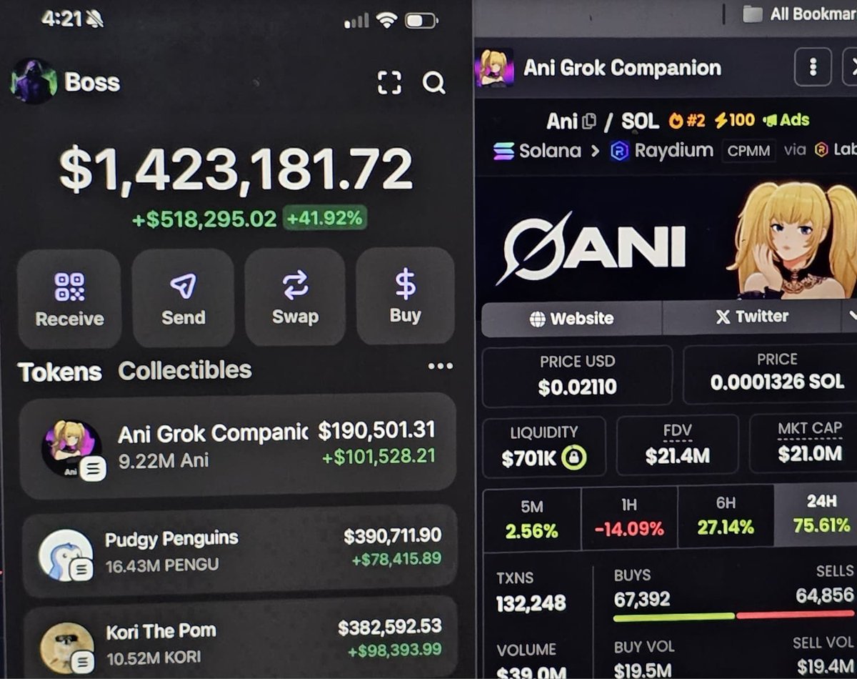 FINALLY MADE ONE MILLION DOLLARS FROM $ANI 😭

As promised,
I want to change someone's life and send 350 $Sol (~$100,000) to one person by tomorrow.

Just like, retweet and comment 'done'.
Random winner in 15 hrs
