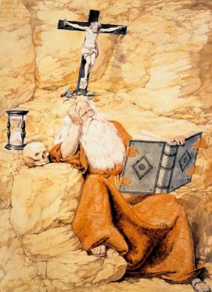 AnointedNation's tweet image. A hermit by Richard Dadd