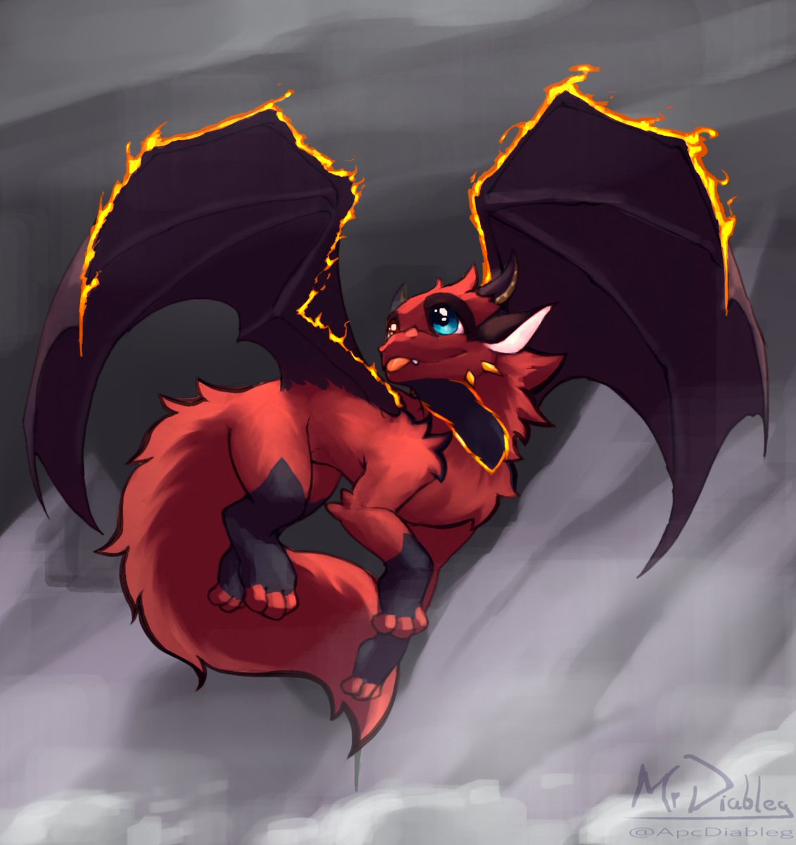 ApcDiableg's tweet image. Art trade with @Drayse_3 !! Lovely critter 馃グ馃挋