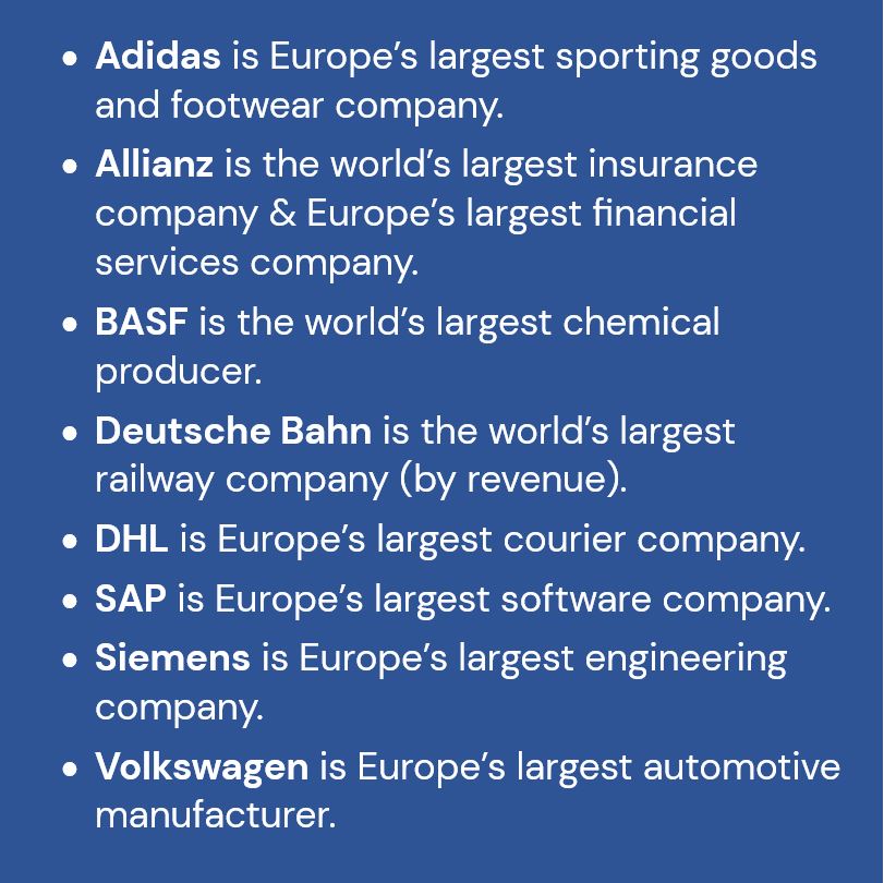 British-German Association (BGA) (@britgerassoc) on Twitter photo #WhyLearnGerman? Some of Germany's largest companies are ๐๐ผ๐ฟ๐น๐ฑ-๐น๐ฒ๐ฎ๐ฑ๐ถ๐ป๐ด and ๐ต๐ฎ๐๐ฒ ๐ฎ ๐จ๐ ๐ฝ๐ฟ๐ฒ๐๐ฒ๐ป๐ฐ๐ฒ. Whether your interest is in finance or chemical engineering, German skills can prove a highly valuable asset for a career at these household-name employers. #WhyLearnGerman? Some of Germany's largest companies are ๐๐ผ๐ฟ๐น๐ฑ-๐น๐ฒ๐ฎ๐ฑ๐ถ๐ป๐ด and ๐ต๐ฎ๐๐ฒ ๐ฎ ๐จ๐ ๐ฝ๐ฟ๐ฒ๐๐ฒ๐ป๐ฐ๐ฒ. Whether your interest is in finance or chemical engineering, German skills can prove a highly valuable asset for a career at these household-name employers.
