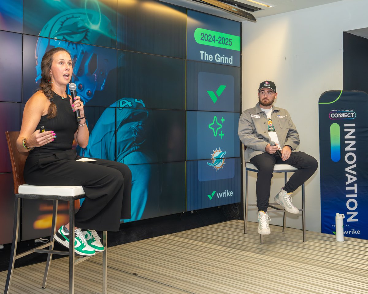 MLCConnect's tweet photo. When it comes to designing systems, “simple over complex” always wins — clarity and usability matter most.
@wrike
-Kate Sessoms, Wrike and Ryan Mills, Miami Dolphins
#mlcconnect #creativeathlete https://t.co/CMOeGMMZwz