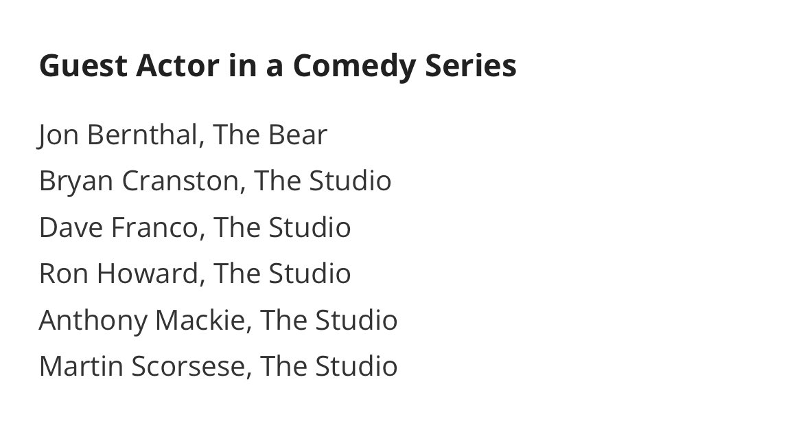 miagothgirl's tweet image. Shoutout to The Studio for being the only comedy show this year to feature guest actors