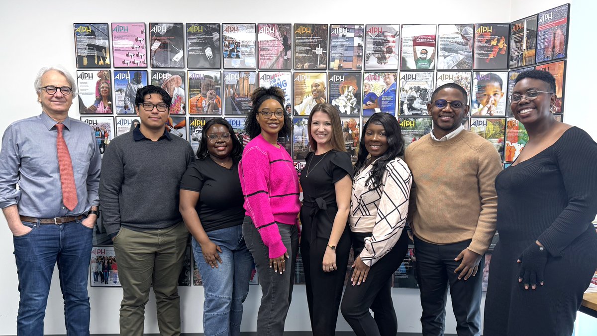 Dept. of Health Management and Systems Sciences graduate student Amen Ajamu is 1/6 <a href="/AMJPublicHealth/">AJPH</a>, “Think Tank” students for 2025. Earlier this year, he traveled to Washington DC to meet with the editor-in-chief, his team &amp; other members of the cohort. bit.ly/3TR40nM