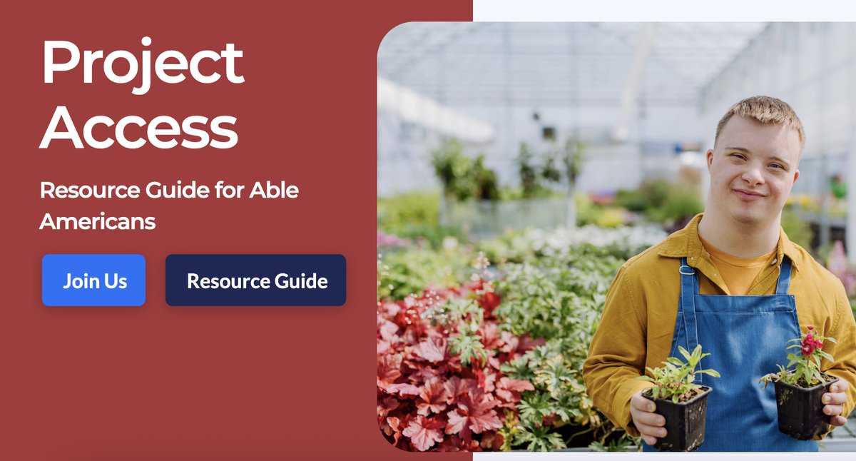 AbleAmericans's tweet image. Check out Project Access, a program from Able Americans created to evaluate & describe what policies, programs, services, resources, and research are available related to people with disabilities across @hhsgov:
myprojectaccess.org