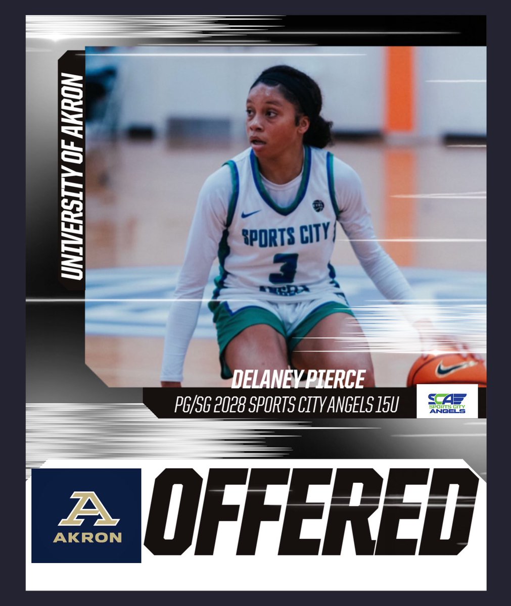 After a great conversation with <a href="/Coach_Jon3s/">Sarah Jones</a> and Coach <a href="/RyanGensler/">Ryan Gensler</a> , I’m extremely blessed &amp; honored to announce, I’ve received my first Division 1 offer from the University of Akron!
Thanks to  <a href="/JPierce9/">Joe Pierce</a>, <a href="/CoachFantan/">Maria Fantanarosa</a>,<a href="/MTigerGBasketb1/">Massillon Girls Basketball</a> <a href="/SCA_OH/">Sports City Angels</a>, &amp; my family &amp; friends
