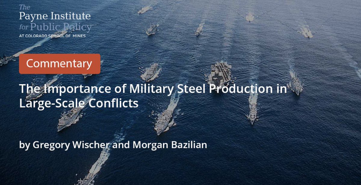 MBazilian's tweet image. Our latest @payneinstitute Working Paper provides a deep dive on the critical role of steel in military applications.
nam04.safelinks.protection.outlook.com/?url=https%3A%…