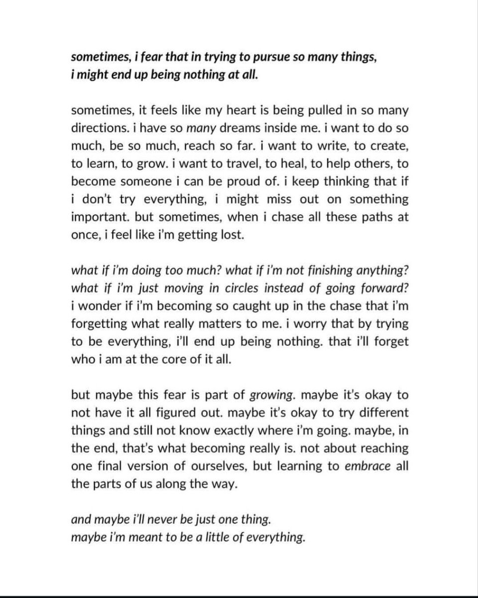 H_MindH_Life's tweet image. Sometimes, I fear that in trying to pursue so many things ...