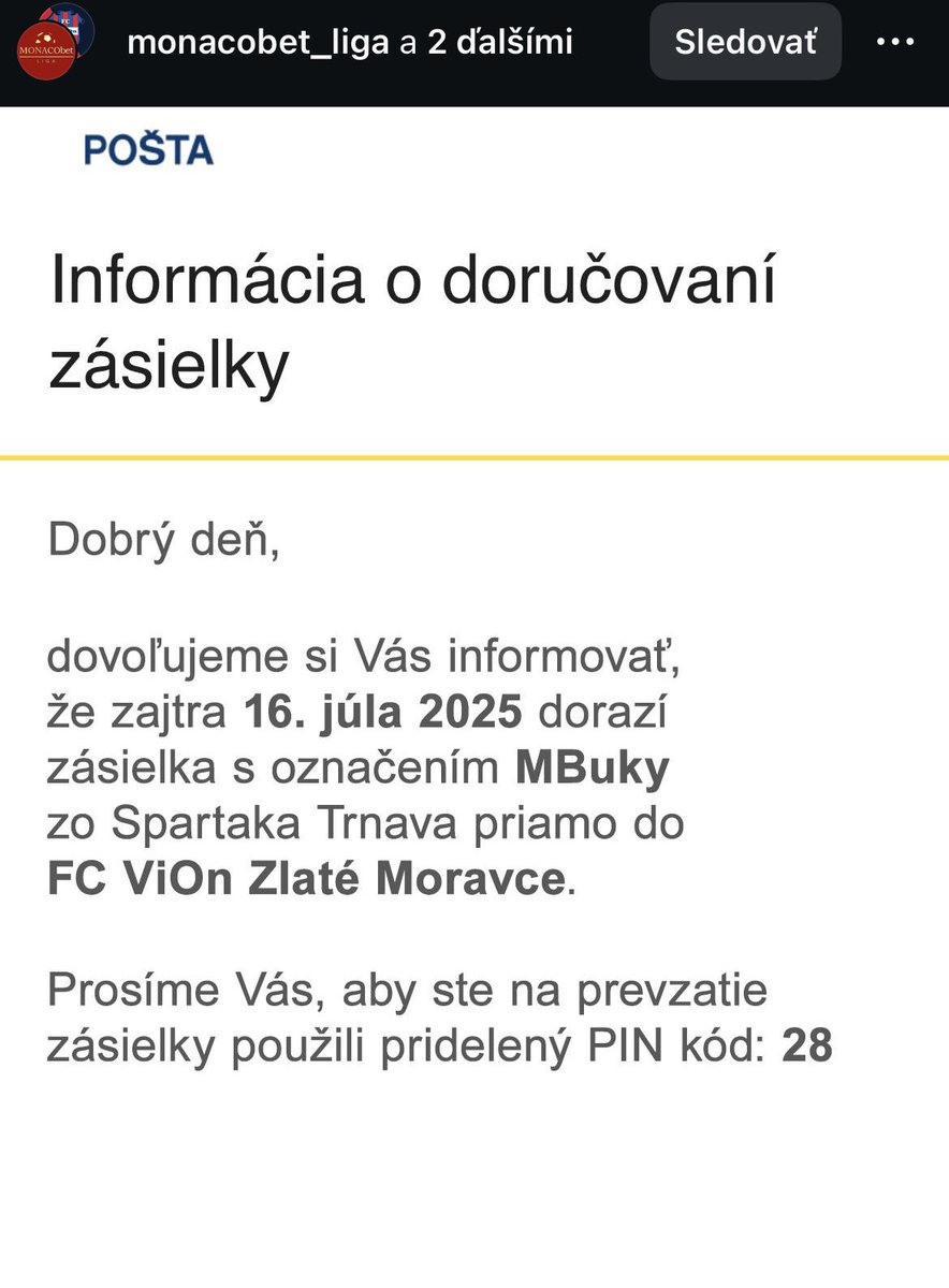 Priamo_z_kabiny's tweet photo. Celkom originálne oznámenie Martina Bukatu do Zlatých Moraviec, čo poviete?

#bukata #vion #zlatemoravce #monacobetliga #spartaktrnava #nikeliga #bavmesaolige https://t.co/M7pTDgSaX2