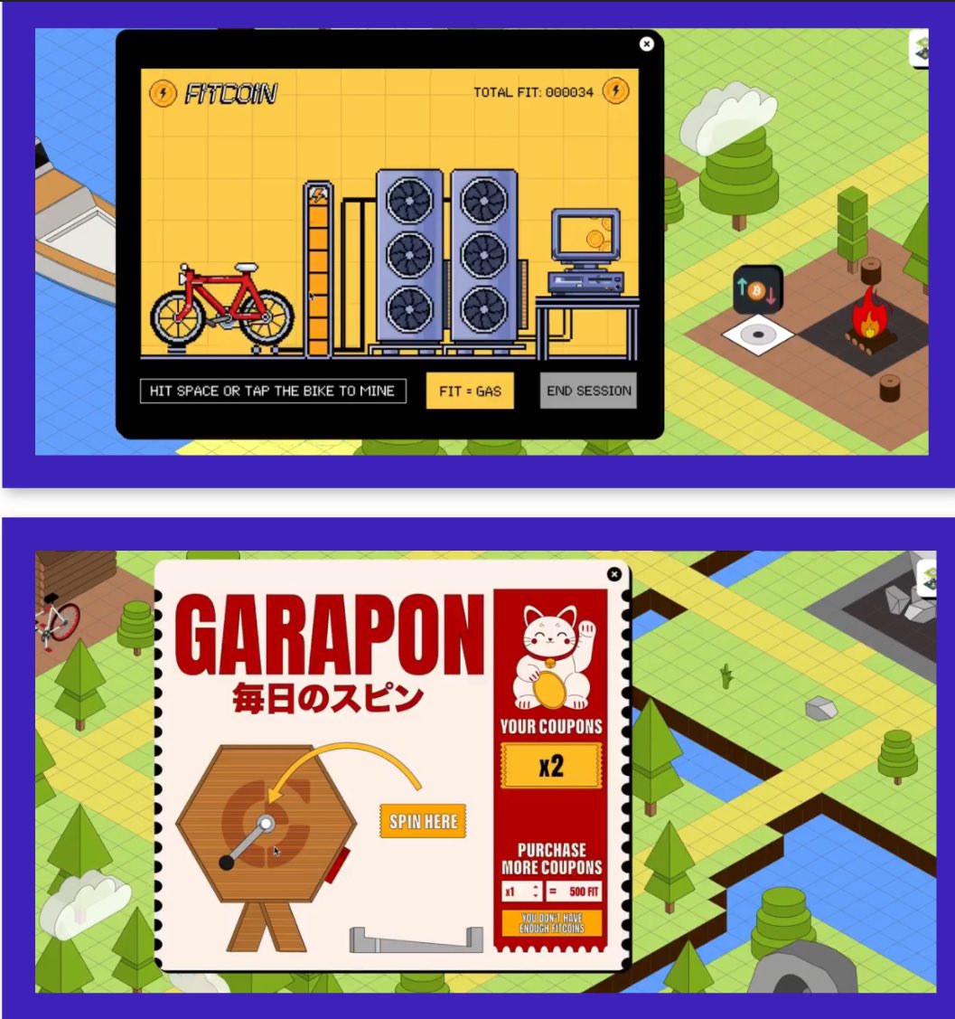 I couldn't tweet much today because I'm testing <a href="/anoma/">Anoma</a> testnet 

Friends, a very fun testnet 

First, you go cycling (collecting Fitcoins with each click). 

Then we use the Fitcoins we have collected to buy tickets (1 ticket = 500 Fitcoins). 

Then we go and spin the wheel (each