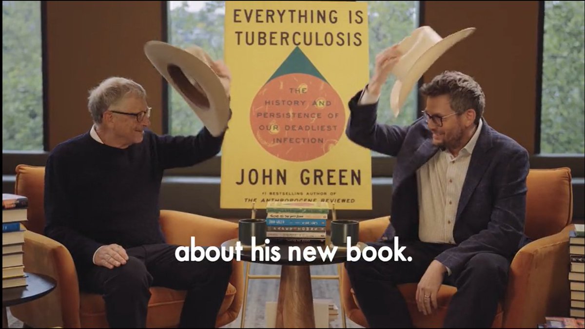 👍<a href="/BillGates/">Bill Gates</a> in convo with <a href="/johngreen/">🐢🐢🐢John Green🐢🐢🐢</a>, highlights #Tuberculosis and John's amazing book.  

Optimism despite funding constraints!
👉 the moral justice and new technologies are on the side to #EndTB.

Let's ensure all providers &amp; people get access!

gatesnotes.com/good-news-in-t…
