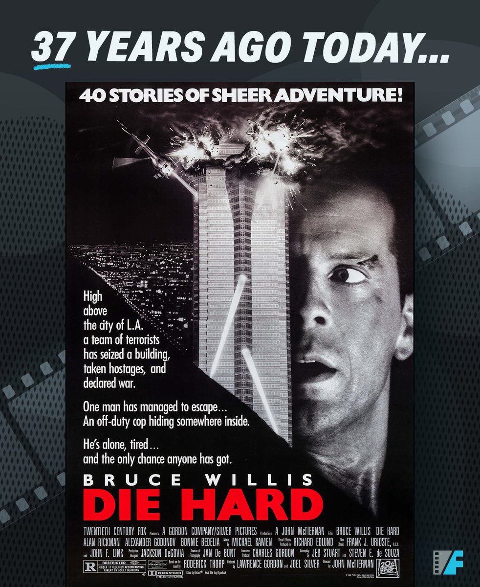 "Die Hard" was released 37 years ago today.