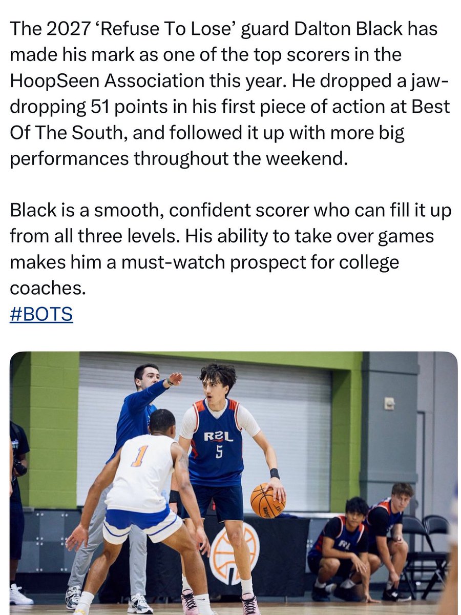 HewittTVLHoops's tweet image. 🏀🔥‼️ Very high praise for rising junior guard Dalton Black who continues to work hard on the floor and in the weight room‼️

#TodayMatters | @HewittAthletics |