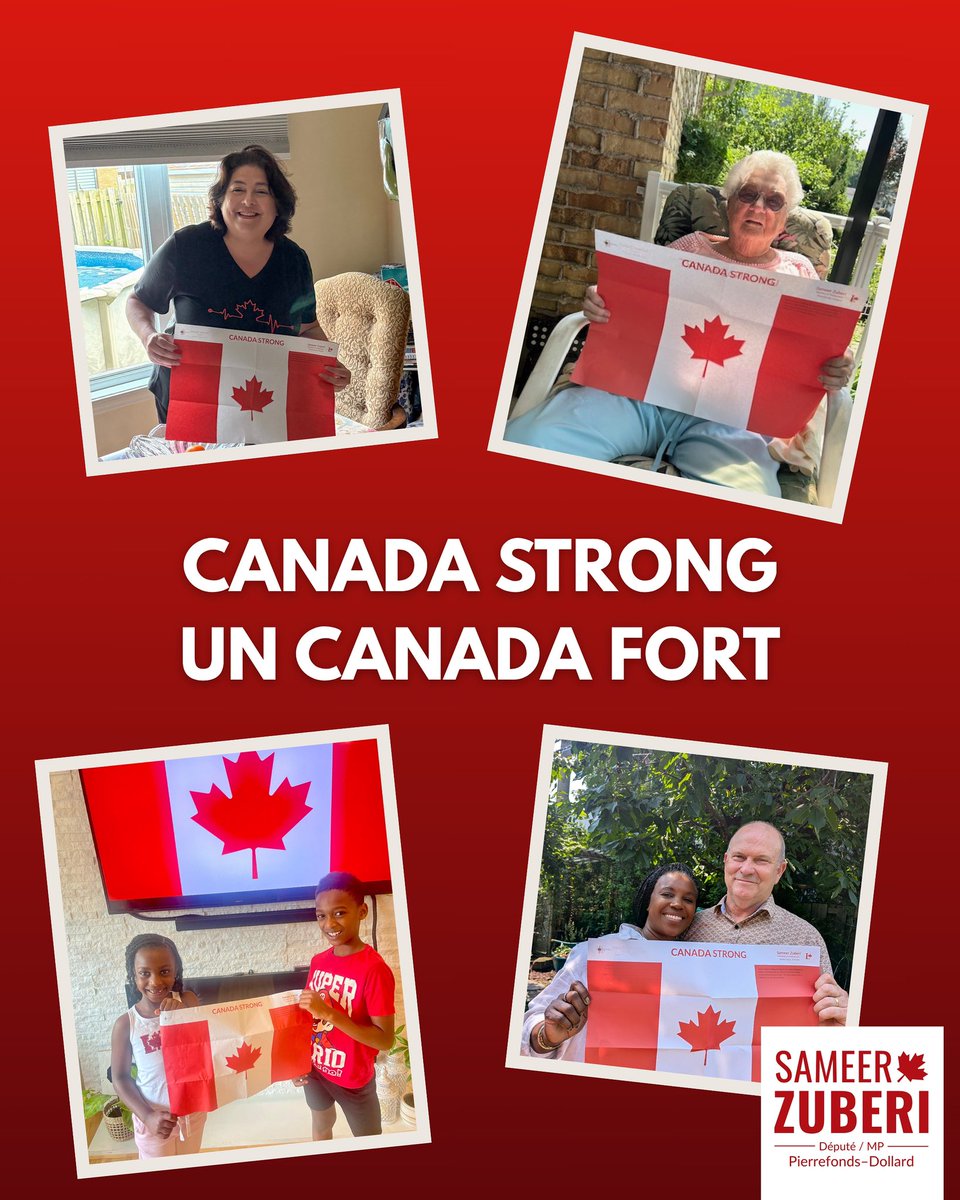 SameerZuberi's tweet image. Notre drapeau est une source de fierté nationale. Il est reconnu, respecté et aimé partout dans le monde.
Merci à tous ceux et à toutes celles qui ont partagé une photo avec le drapeau canadien inclus dans mon plus récent envoi postal.
Ensemble, nous sommes un Canada fort. 🇨🇦