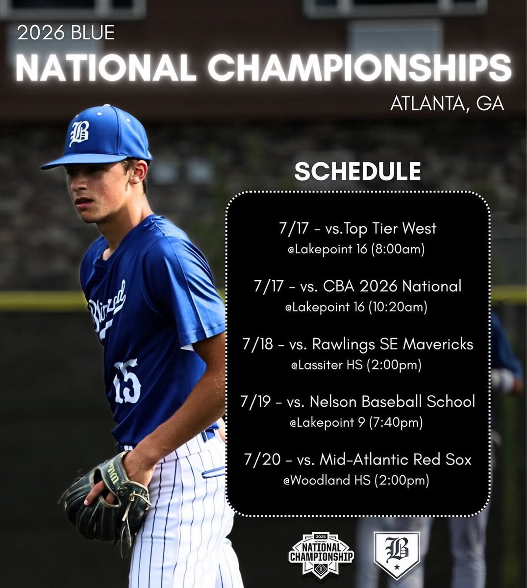 JaceMataczynski's tweet photo. Here is my schedule for the PBR NATIONAL CHAMPIONSHIP in Atlanta Georgia.

@BlizzardBasebal @coletalbers @AdamBarta1212 @PrepBaseballWI @VinnyRottino @AndySrokaPBR @JeremyMusilESA @EliteSportsAdv https://t.co/irGZyorKNj
