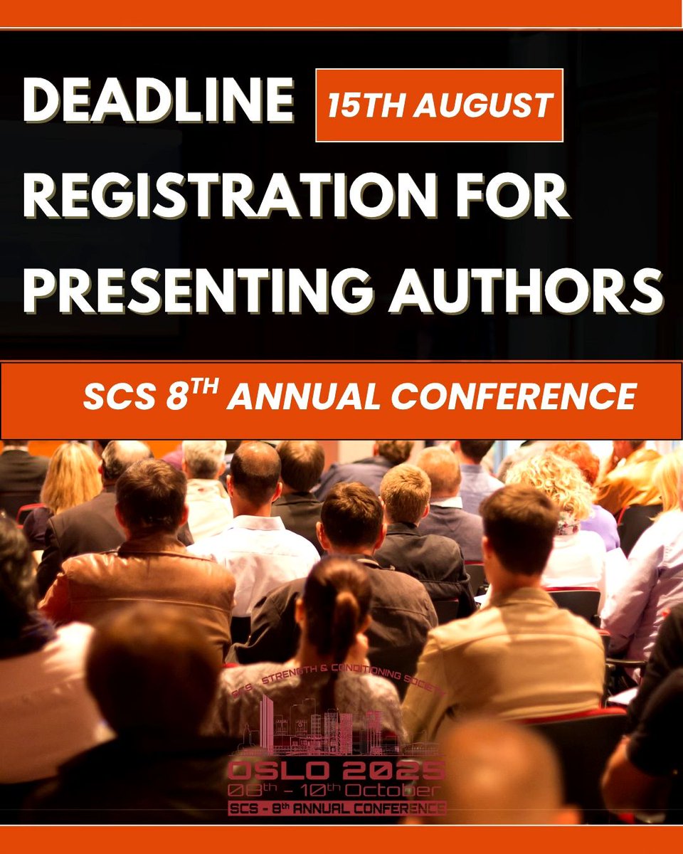 Don't miss out! 📅 Register by 15th August to present at the SCS 8th Annual Conference.1 Month until deadline for Presenting Authors. Register at scs.academy/scs-annual-mee…  #SCSConference2023 #InnovationInTech
