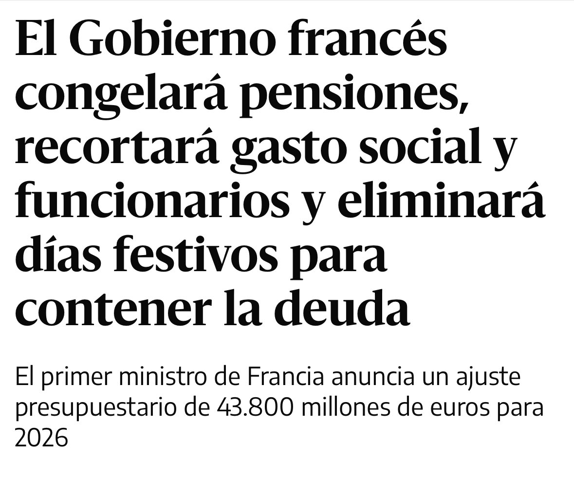 El Gobierno de Francia ya ha sacado la tijera para pagar el rearme… y el de España también 

No se lo podemos permitir. Van a destruir los servicios públicos para pagar armas a las órdenes de Trump

Con este Gobierno, ¿qué le van a dejar al PP?