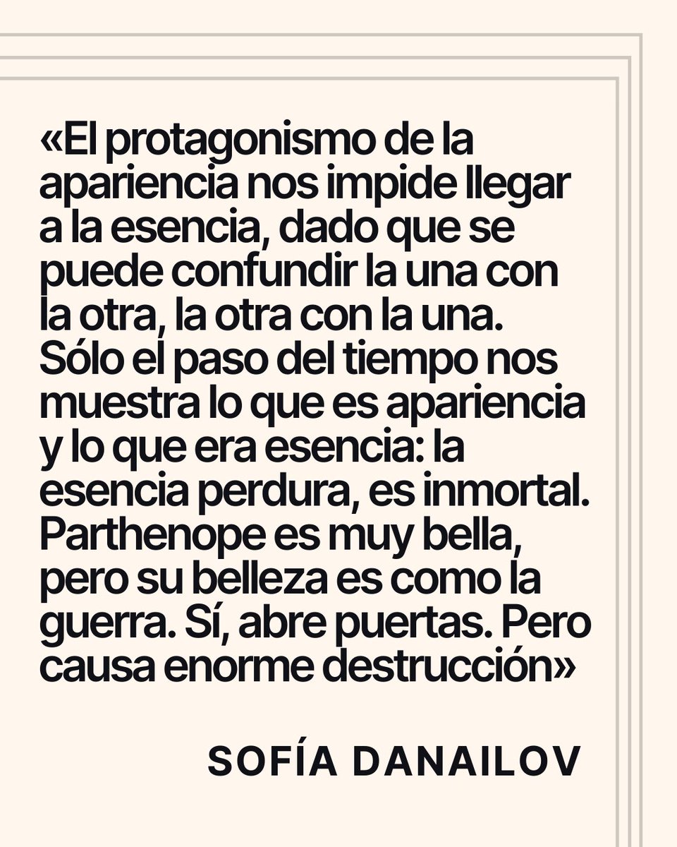 Revista Capítulo 73 (@capitulo73rev) on Twitter photo Lo bello debiera entrar por la vista para enroscarse luego en el alma. De lo contrario, se condena al espíritu a la misma caducidad de lo aparente
<a href="/xhnia_/">sofía danailov</a> continúa esta serie platónica con la relación entre belleza terrenal y bajeza en ‘Parthenope’👇🏼
capitulo73.com/2025/07/14/amo… Lo bello debiera entrar por la vista para enroscarse luego en el alma. De lo contrario, se condena al espíritu a la misma caducidad de lo aparente
<a href="/xhnia_/">sofía danailov</a> continúa esta serie platónica con la relación entre belleza terrenal y bajeza en ‘Parthenope’👇🏼
capitulo73.com/2025/07/14/amo…