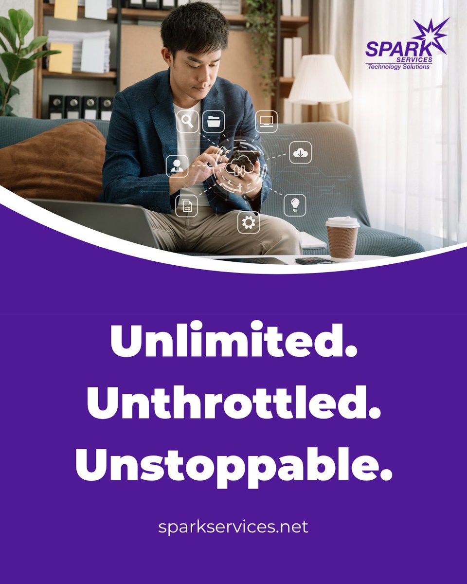 SPARK Services (@sparkitservices) on Twitter photo Tired of slowdowns and hidden limits? 
With SPARK’s Internet plans, you get true unlimited data with no throttling, ever. 
Stream, game, and work without interruptions, no matter how much you use. 
Visit bit.ly/44vAtVw today.
#unlimiteddata #nothrottling Tired of slowdowns and hidden limits? 
With SPARK’s Internet plans, you get true unlimited data with no throttling, ever. 
Stream, game, and work without interruptions, no matter how much you use. 
Visit bit.ly/44vAtVw today.
#unlimiteddata #nothrottling