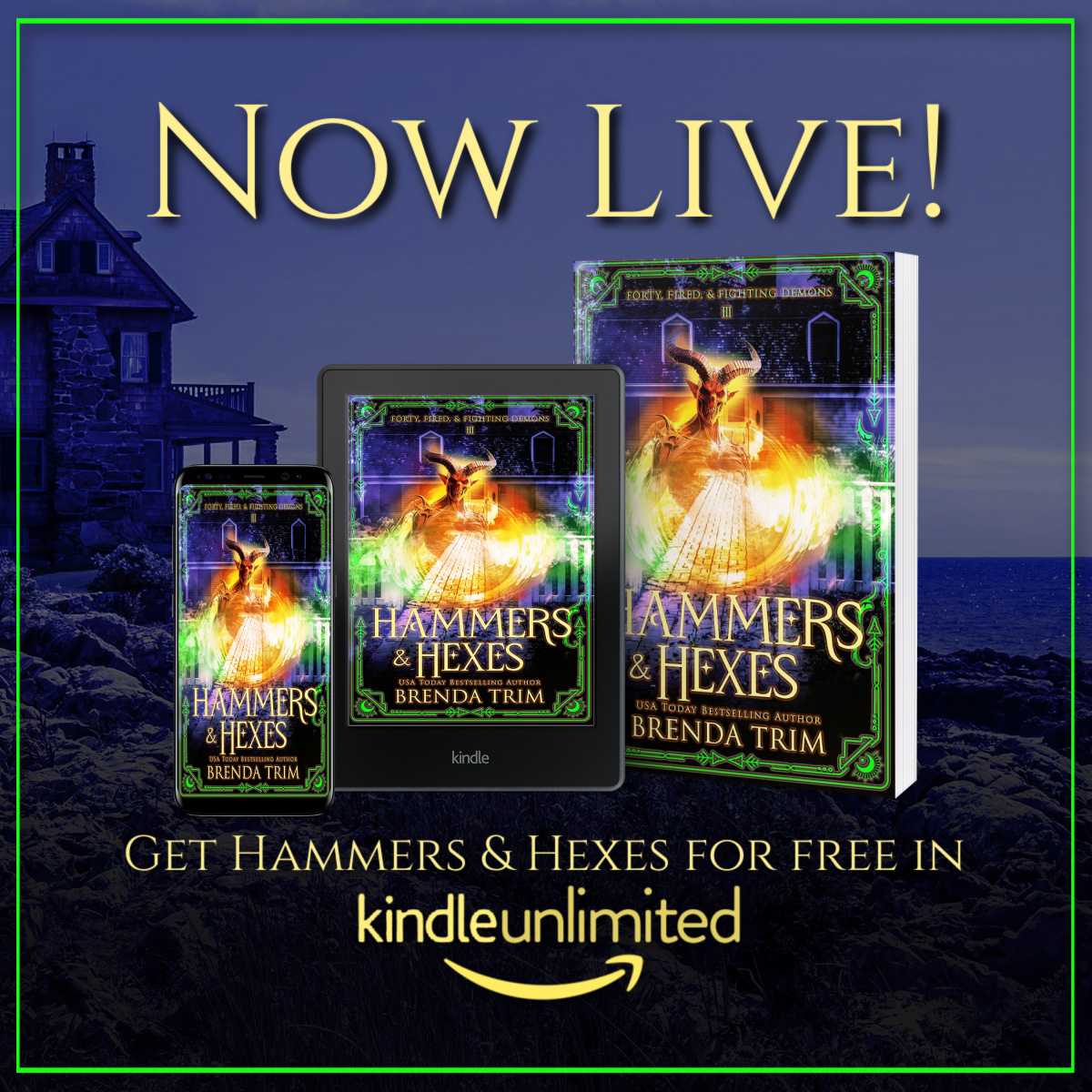 THIS NEW PWF IS NOW LIVE!
bookreviewvirginialee.blog/2025/07/15/rel…
#BRVL
Read Hammers &amp; Hexes by Brenda Trim for FREE with KindleUnlimited!
🔗 geni.us/Hammers_Hexes
When you're known as the witch who helped banish a demon lord, career options get weird...