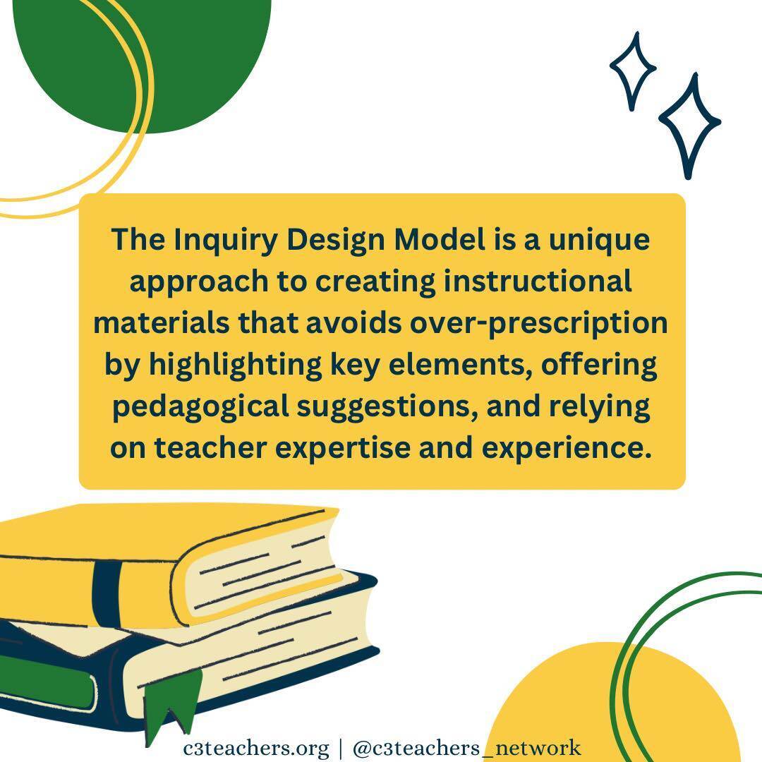 NCSSNetwork's tweet image. 🤔 What is the Inquiry Design Model?
This July 24-25, learn the components of the IDM blueprint and how to create engaging and thoughtful inquiries with NCSS and @C3Teachers at the Summer IDM Institute!
➡️ Learn more: hubs.li/Q03whzYC0 #teachertraining…