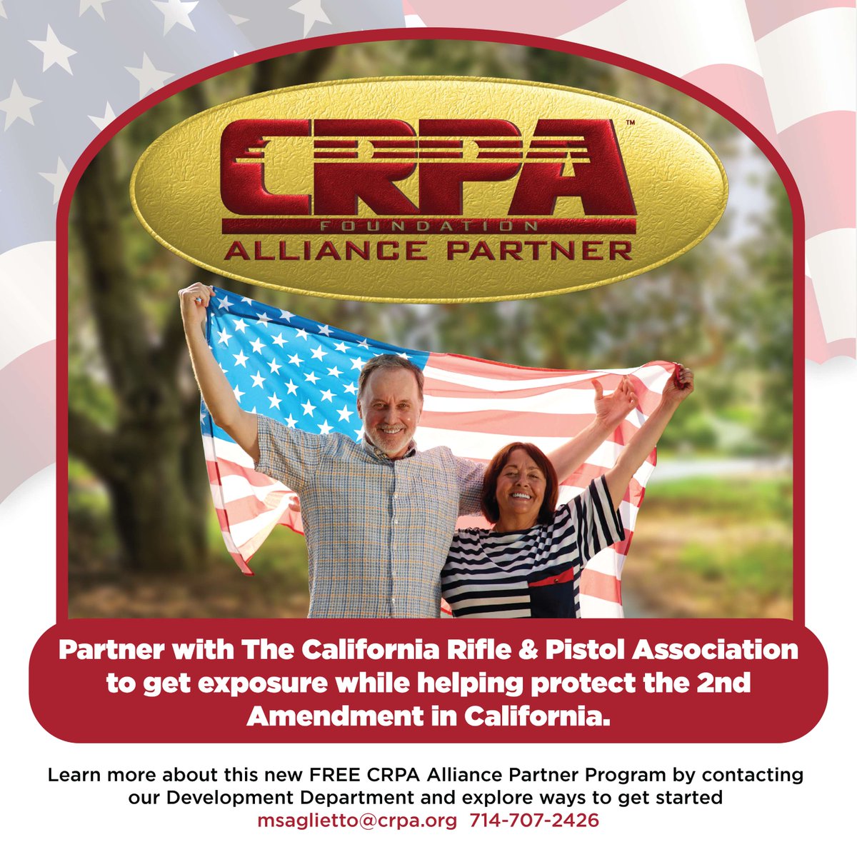 CRPAnews's tweet image. Partner with The California Rifle & Pistol Association to get exposure while helping protect the 2nd Amendment in California.
You'll work closely with the CRPA Development Department to plan, promote, and execute a fundraiser that reflects your brand or mission while benefiting…