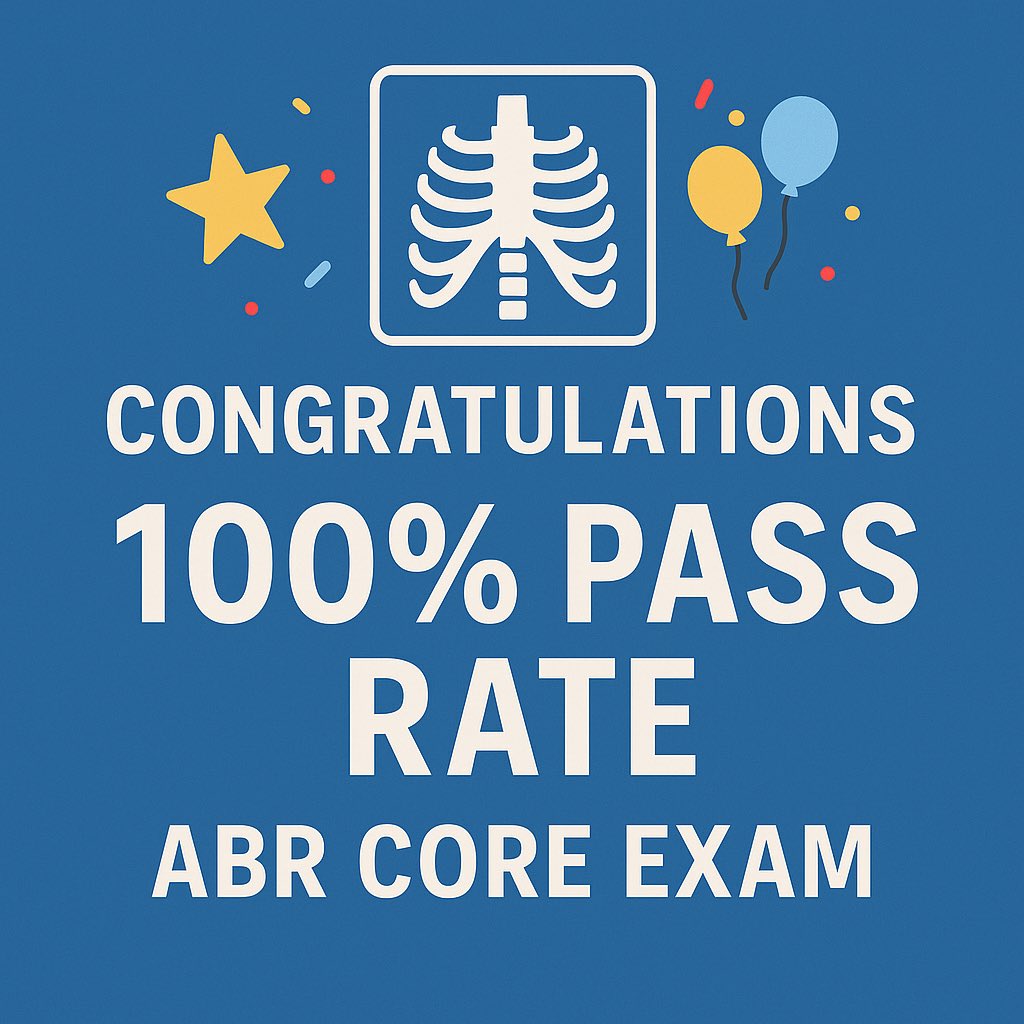 UAMS Radiology is pleased to announce another 100% ABR Core exam pass rate. Congratulations to our current R4 class!
#radres #radiology