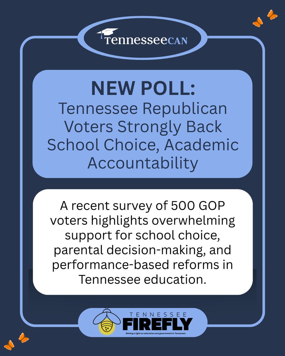 TennesseeCAN's tweet image. When Republican voters were asked who they trust most to make decisions about their children's education, 70% of respondents chose parents. Good thing Tennessee is empowering parents with the implementation of universal school choice!
@TheTNFirefly shares more about the new…
