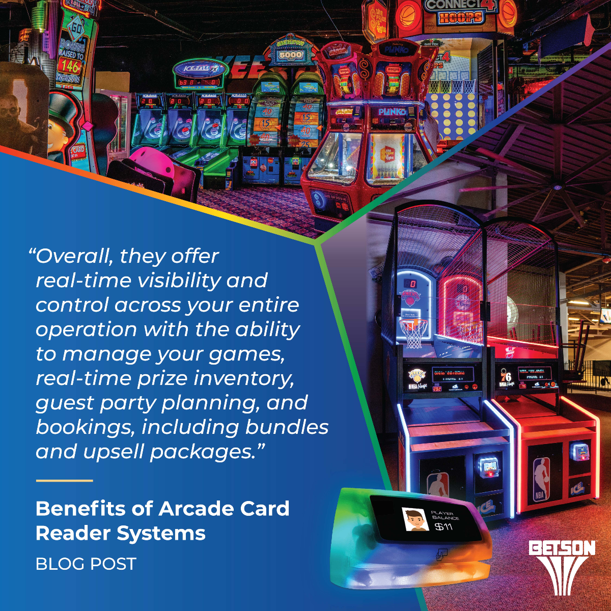 Want to boost profits and streamline your arcade or game room?

Card reader systems are the upgrade your business needs.

✅ Faster transactions
✅ Better game tracking
✅ Easier promotions
✅ Less hassle with coins and tickets