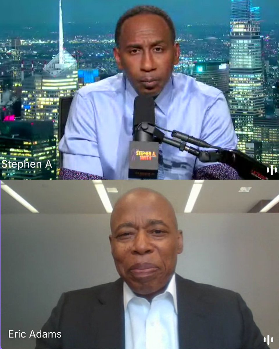 stephenasmith's tweet image. NOT off vacation...but popped in today to talk to @ericadamsfornyc
Also talking Epstein files (and people's reaction to my comments about them).
Dropping on YouTube later today