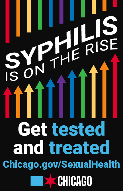 ChiPublicHealth's tweet image. Syphilis is on the rise in Chicago. Know the risks. Get tested.
Call (312) 742-2883 to schedule an appointment, or visit Chicago.gov/SexualHealth
#Syphilis #STIAwareness