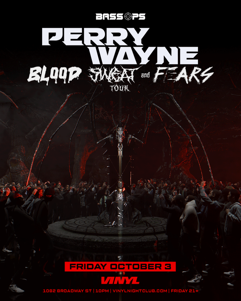 ClubVinyl's tweet image. BLOOD🩸 SWEAT 🥵💦 FEARS 😈 @perrywaynemusic is headed to Denver to annihilate Bass Ops 10/3 👀
Tickets on sale Friday 10 AM MT 🫡