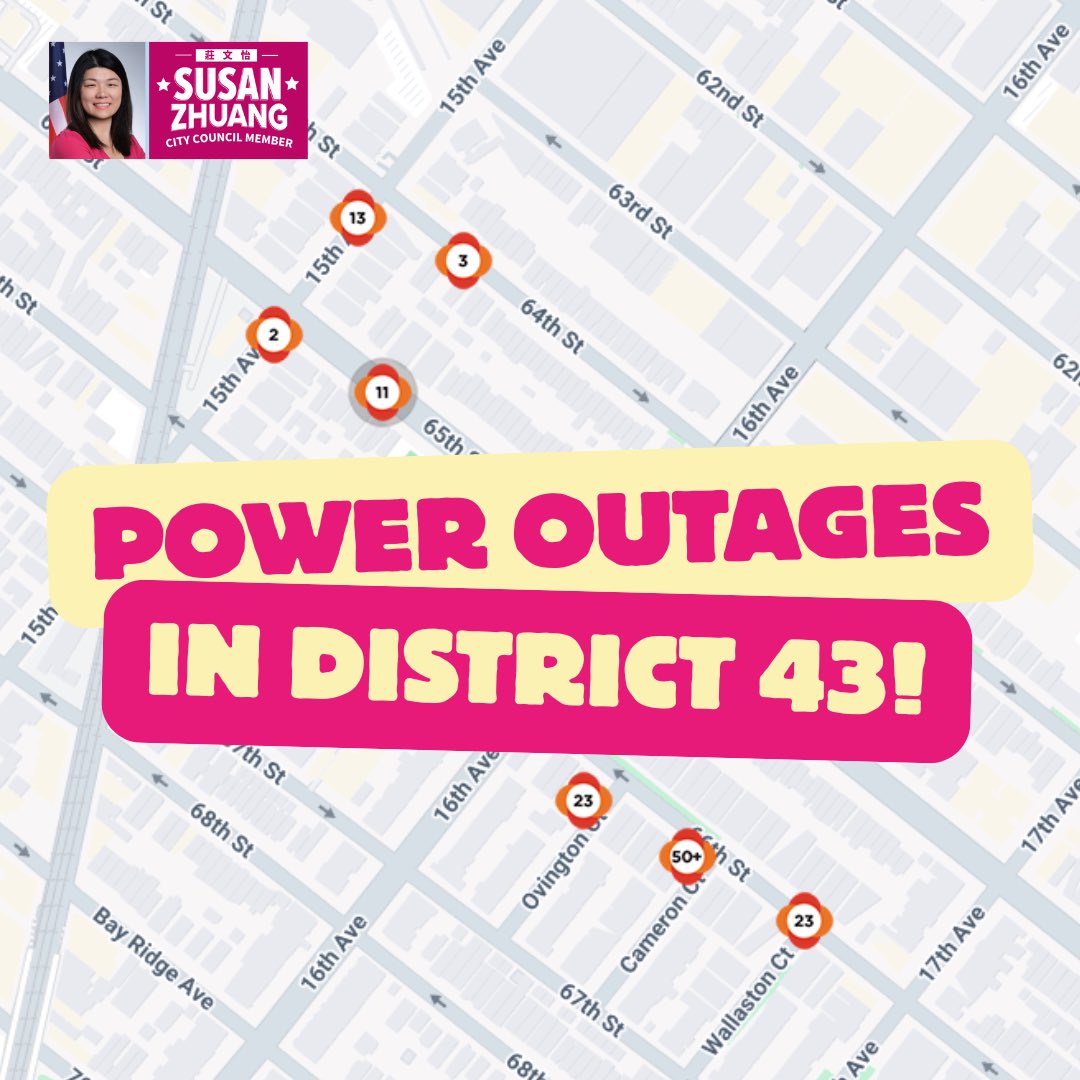 CMSusanZhuang's tweet image. 🚨District 43 residents! 🚨
Please move your cars to get power restored ASAP