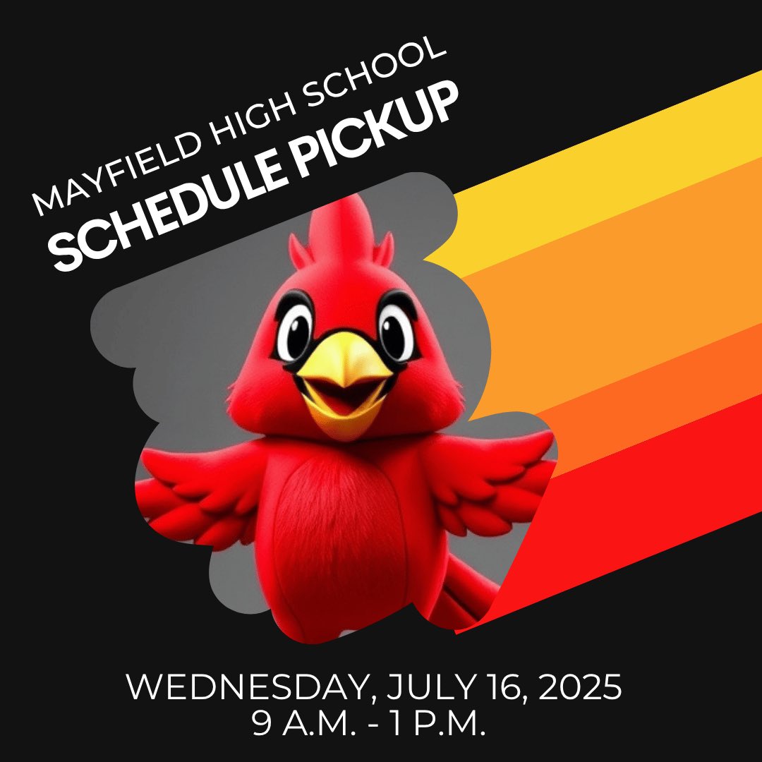 MHSCards1's tweet image. 🎒MHS Student Schedule PickUp:
  📌Wednesday, July 16 | 9 AM – 1 PM @ MHS
  📌Thursday, July 17 | 1 PM – 7 PM @ MES
  📌Friday, July 18 | 8 AM – 11 AM @ MHS
✅ All schedule change requests must be made by July 30
*️⃣ Schedules subject to change based on enrollment &amp;amp; other factors