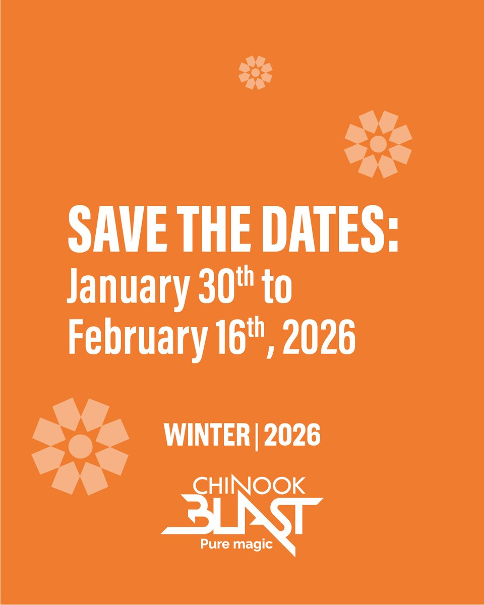 🔥 BIG NEWS: Chinook Blast is back Jan 30–Feb 16, 2026 — and we’ve got a new home!

We’re lighting up the newly renovated Eau Claire Plaza with glowing art, live music &amp; epic winter vibes.

What are YOU most excited to see? 👀❄️

#ChinookBlast