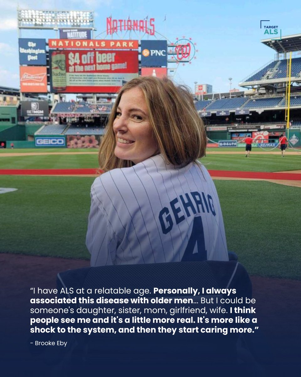 TargetALS_fdn's tweet image. When Brooke Eby was diagnosed with ALS at 33, she didn’t go quiet; she went public. Now, she leads a movement rooted in storytelling and fueled by hope.
Read her story and see why she chose to raise funds for Target ALS during this #ALSAwarenessMonth: bit.ly/4nPNJxh