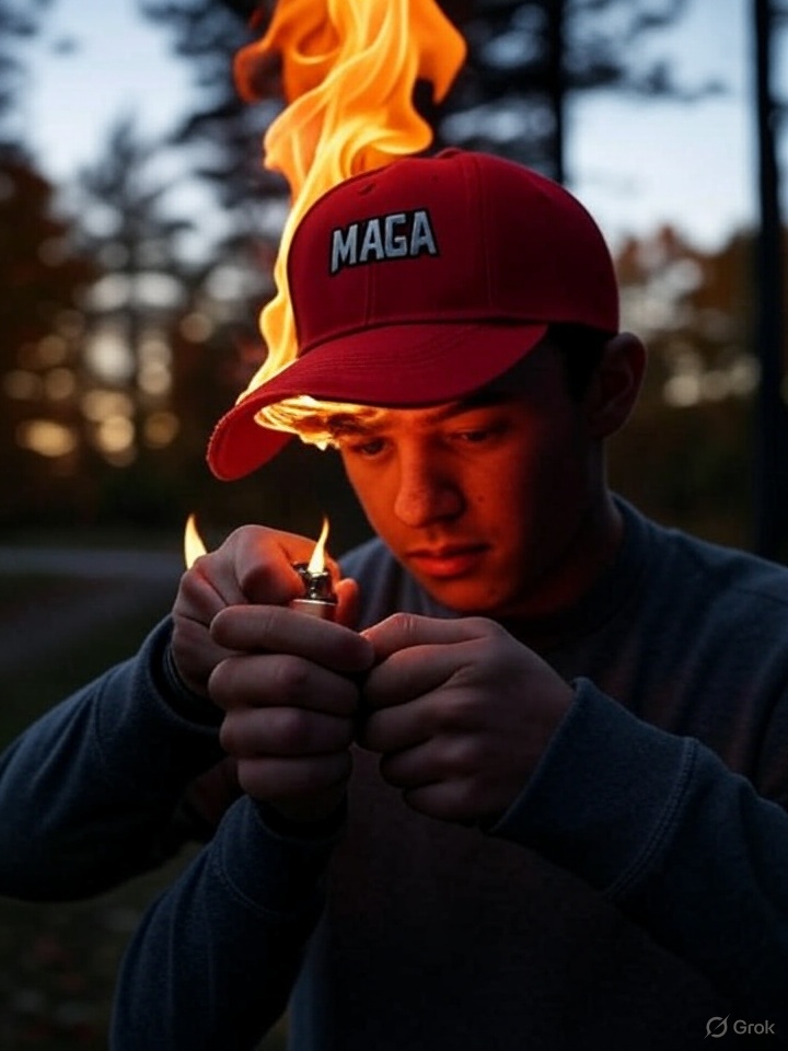 Now that tRump's stupid MAGAt moronic supporters know he is a pedophile &amp; child rapist,
so many are burning their dumb hats,
but since they are such idiots,
they are burning them while they are still on their heads. 
Make America Smart Again by Imprisoning Felon Criminal tRump!