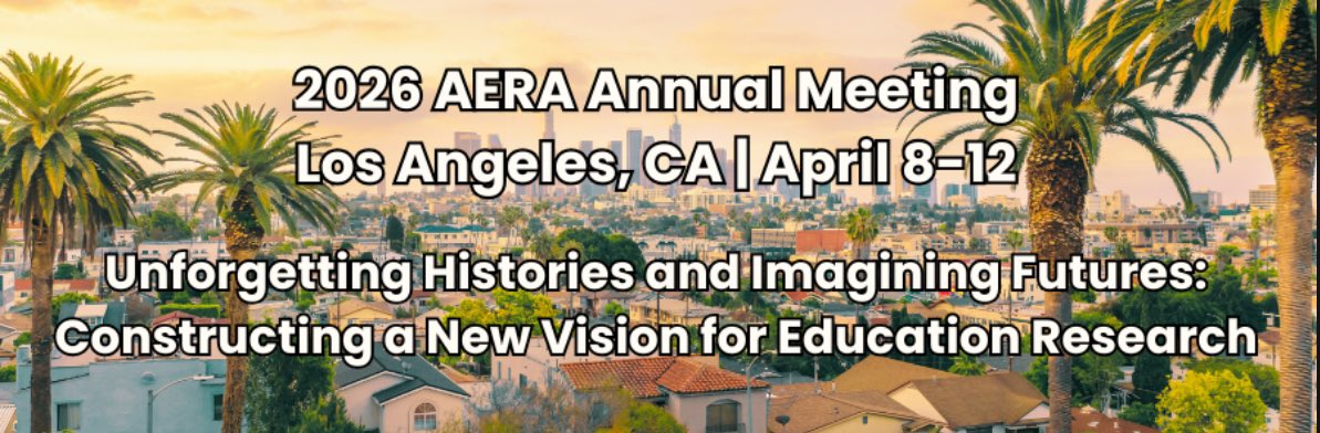 Dr. Ty C. McNamee (he, him, his) (@tycmcnamee) on Twitter photo Submissions for the 2026 AERA Annual Meeting are due soon, 7/25!
We on the <a href="/AERADiv_J/">AERA Division J</a> Program Planning Committee and the #RuralEd SIG Program Planning Committee are looking forward to your submissions! 🙂
To learn more and submit: aera.net/Events-Meeting… Submissions for the 2026 AERA Annual Meeting are due soon, 7/25!
We on the <a href="/AERADiv_J/">AERA Division J</a> Program Planning Committee and the #RuralEd SIG Program Planning Committee are looking forward to your submissions! 🙂
To learn more and submit: aera.net/Events-Meeting…