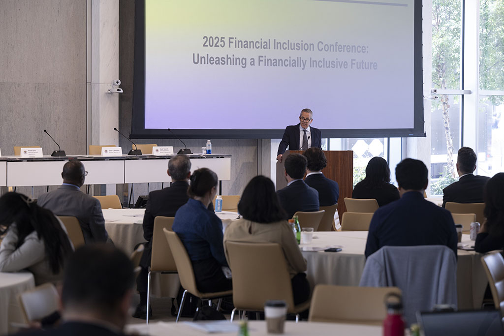federalreserve's tweet image. On July 15, 2025, Governor Barr participated in the “Unleashing a Financially Inclusive Future” conference: federalreserve.gov/newsevents/spe…