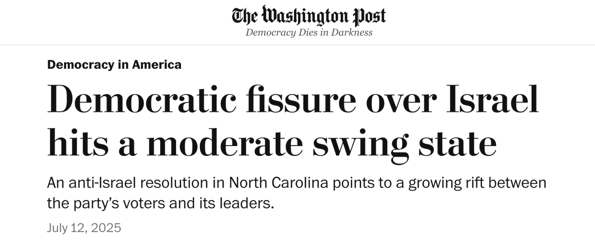 nchousepress's tweet image. From Zohran Mamdani in NYC to Democrats in North Carolina, the far left keeps siding against Israel while it fights for survival.
NC House Republicans will always proudly stand with Israel. 🇺🇸🇮🇱 #ncpol