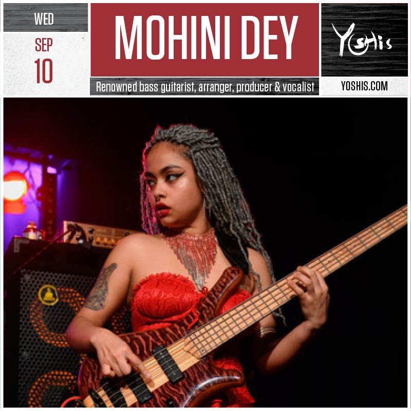 yoshis_OAK's tweet image. ✨️JUST ANNOUNCED✨️
Bass lovers, this one’s for you 🎸💫
Mohini Dey, @mohinidey661 brings her jaw-dropping talent to Yoshi’s Oakland Wed, Sep 10! Renowned bassist, arranger, producer & vocalist – see her LIVE!
🎟 tinyurl.com/yadfrpw2