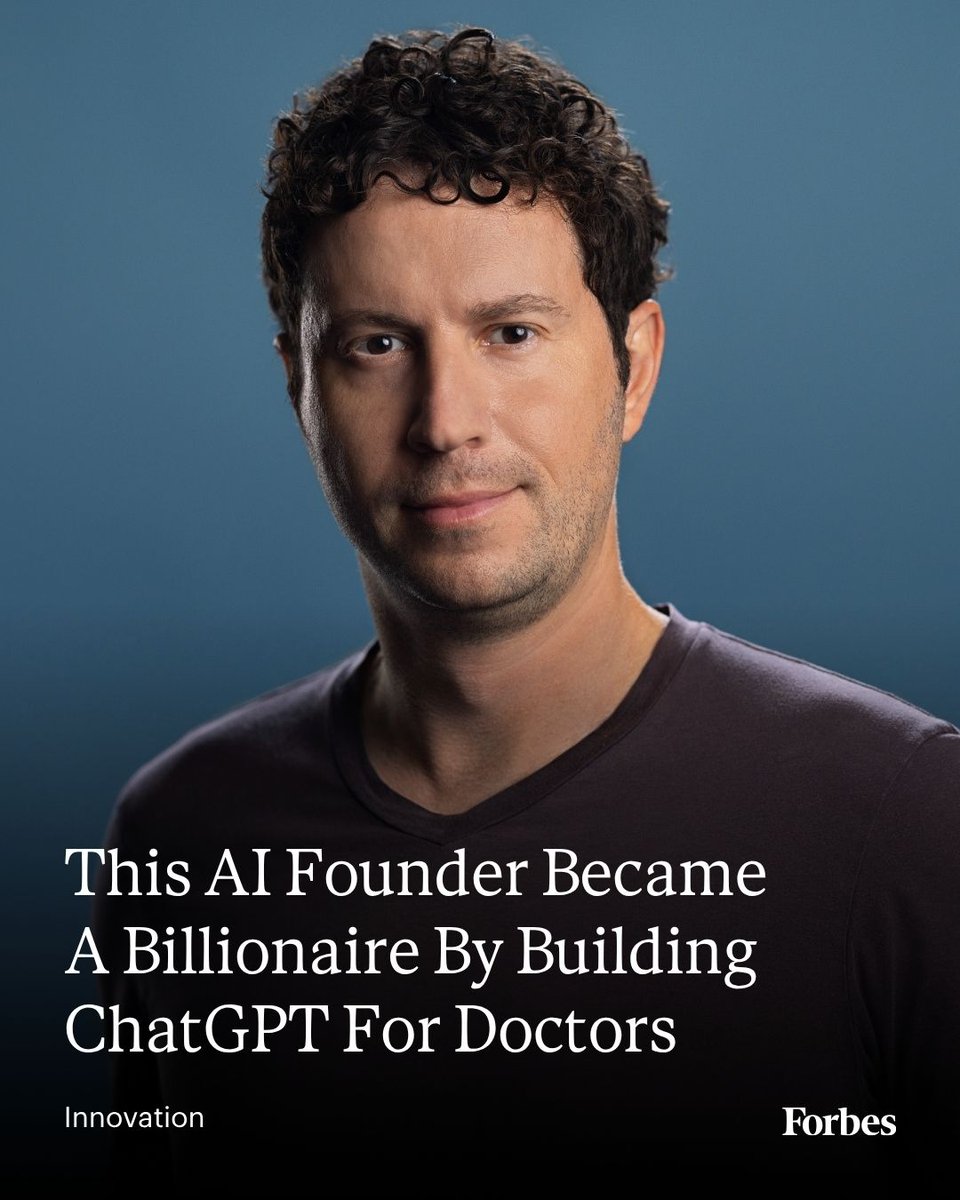 Daniel Nadler started OpenEvidence to help physicians sort through a deluge of medical research. Now, he’s raised $210 million at a $3.5 billion valuation. (Photo: Mauricio Candela for Forbes) trib.al/9cuLFyH