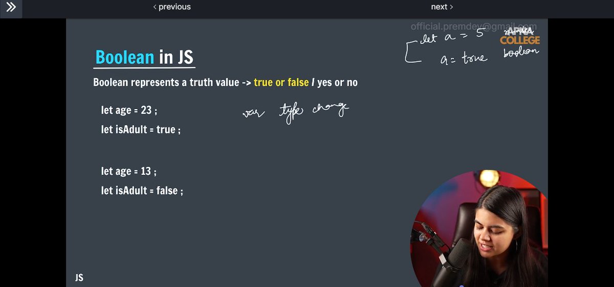 Anikeytrajput's tweet image. Today I learned about
-&amp;gt; Identifier Ruls and Camel Case
-&amp;gt; Boolean in JS
-&amp;gt; What is TypeScript
Day 23/100🎯
#javascript #100dayscoding